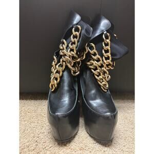 Zigi Girl Z-Gold Black Chain Boots